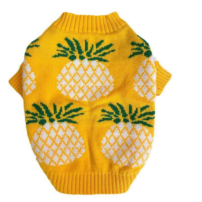 Maglione per Cani a Fantasia Ananas - Morbido e Caldo | DogModa