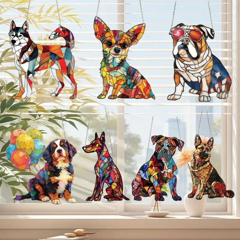 Colorful Mosaic Pendant for Dogs – Different Breeds Available