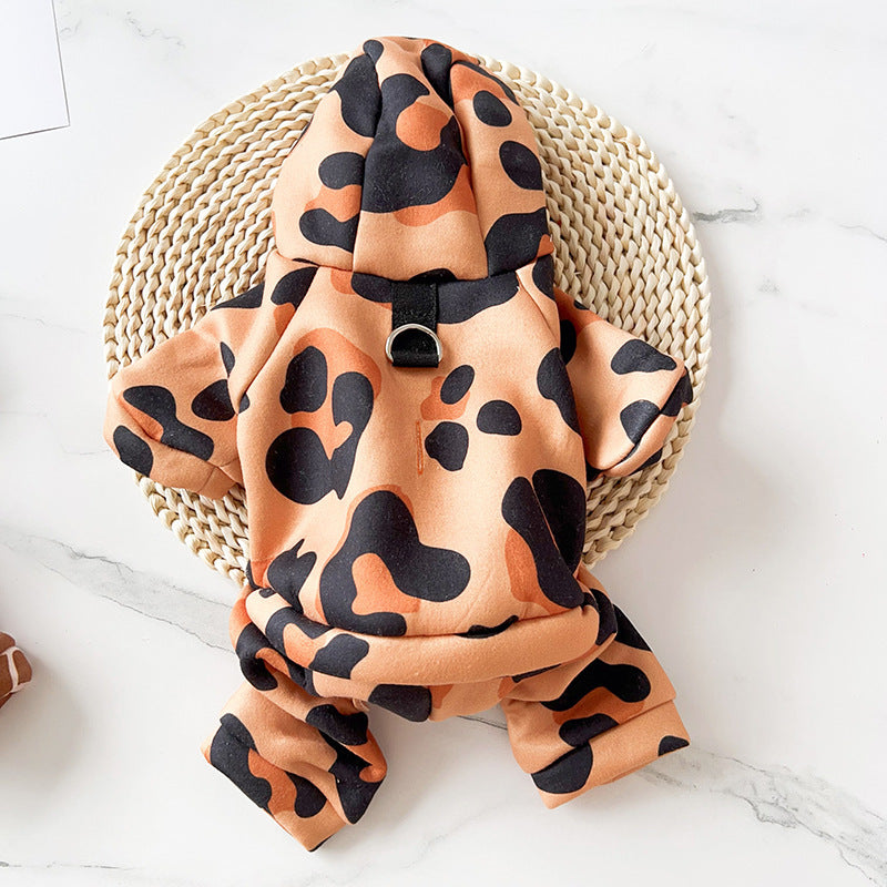 Cappottino in Pile per Cani con 4 Zampe - Fantasia Leopardata o Giraffa