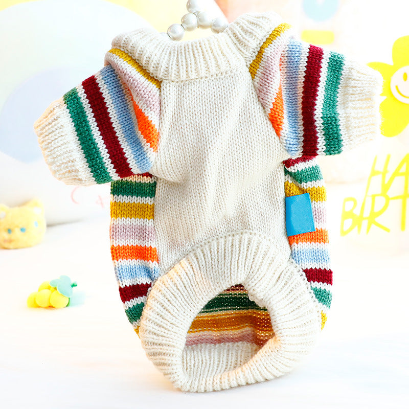"Happy" Dog Sweater – Soft, Colorful and Perfect for the Mid-Seasons