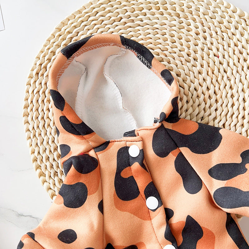 Cappottino in Pile per Cani con 4 Zampe - Fantasia Leopardata o Giraffa