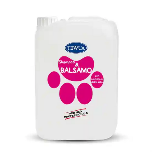 Shampoo & Balsamo Scioglinodi 10L - Pelo Lungo e Medio by Tewua