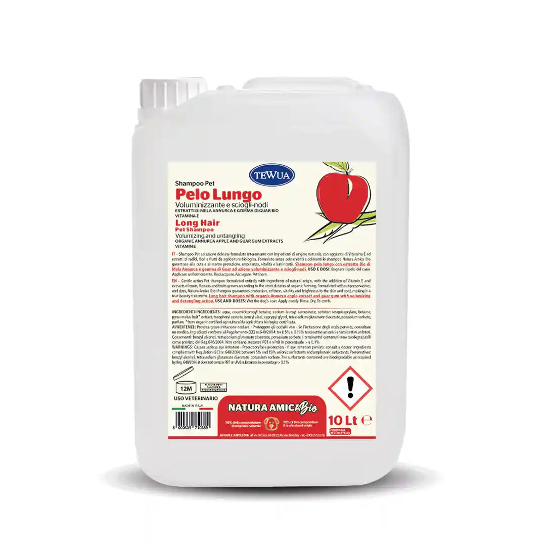 Shampoo Pelo Lungo Voluminizzante 10L - Mela Annurca by Dog Moda Professional