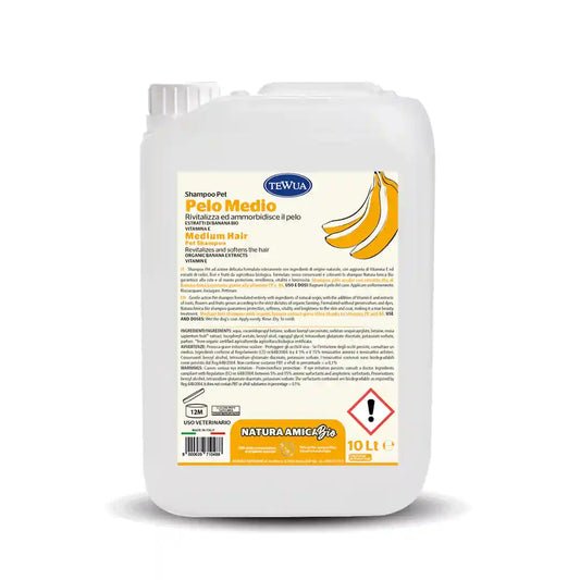 Shampoo Pelo Medio Rivitalizzante 10L - Banana Bio by Dog Moda Professional