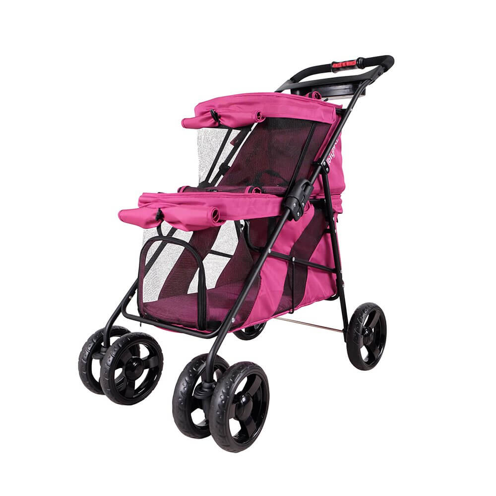 pet stroller double Ibiyaya Double Decker Dog and Cat Stroller – Dog Moda