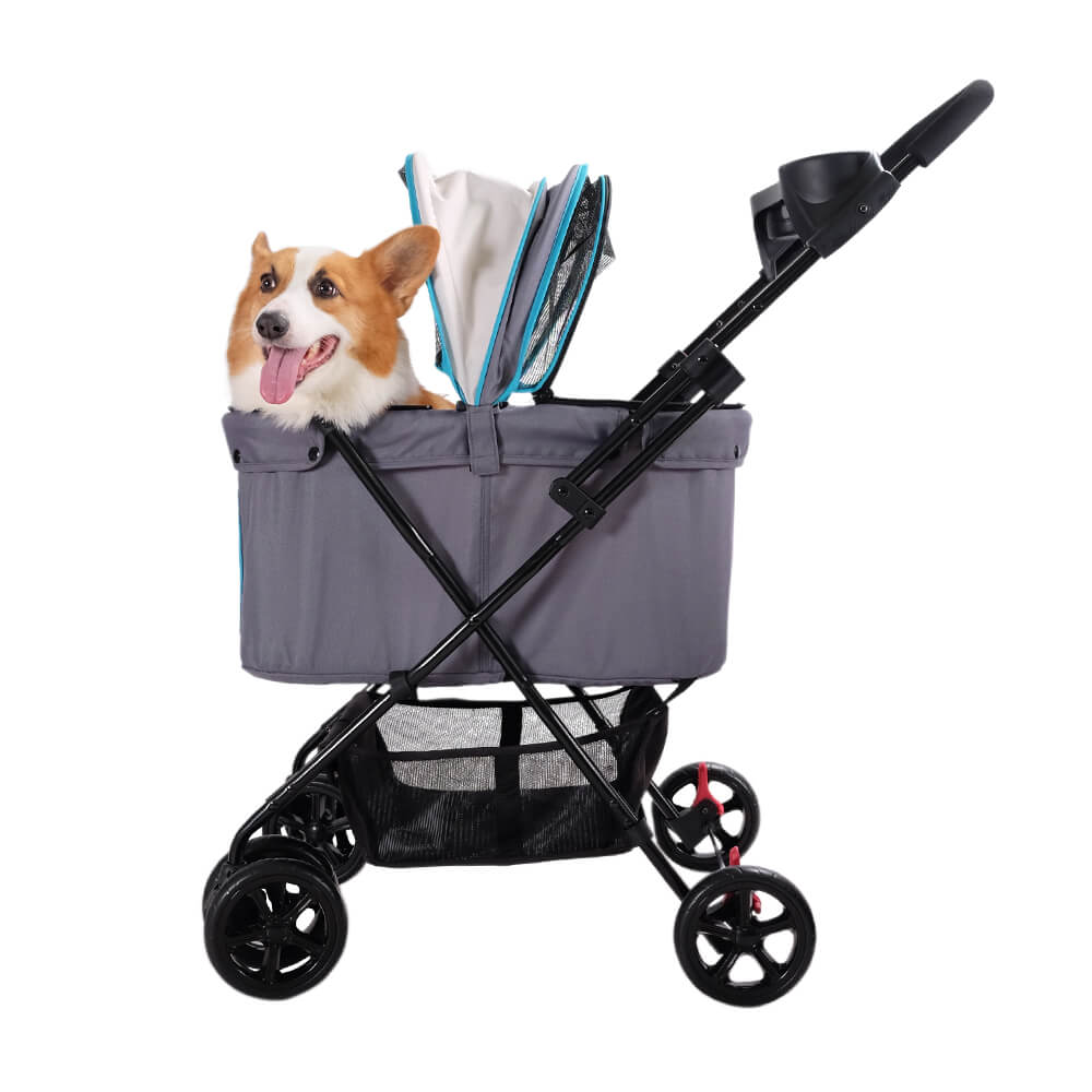 Ibiyaya Easy Strolling Dog and Cat Stroller – Simple and Lightweight