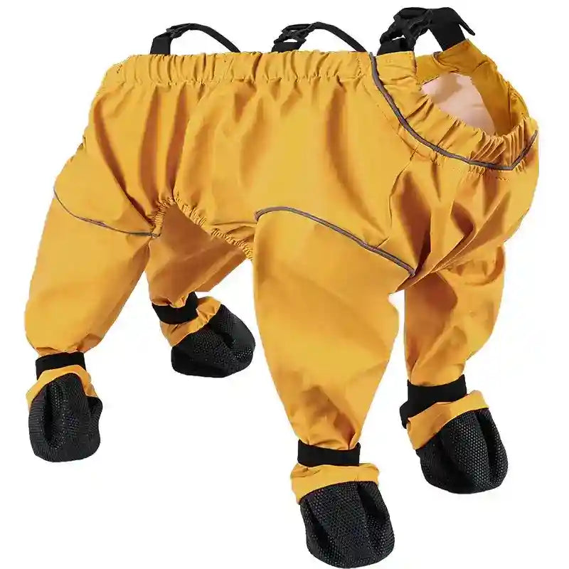 Tutina impermeabile per cani "Zoe", con scarpine integrate, chiusura regolabile e protezione da pioggia, fango e neve. Perfetta per ogni stagione.