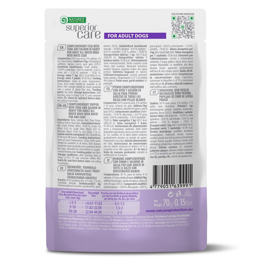 Nature's Protection Wet Food Tuna and Salmon - Ideal for White Dogs