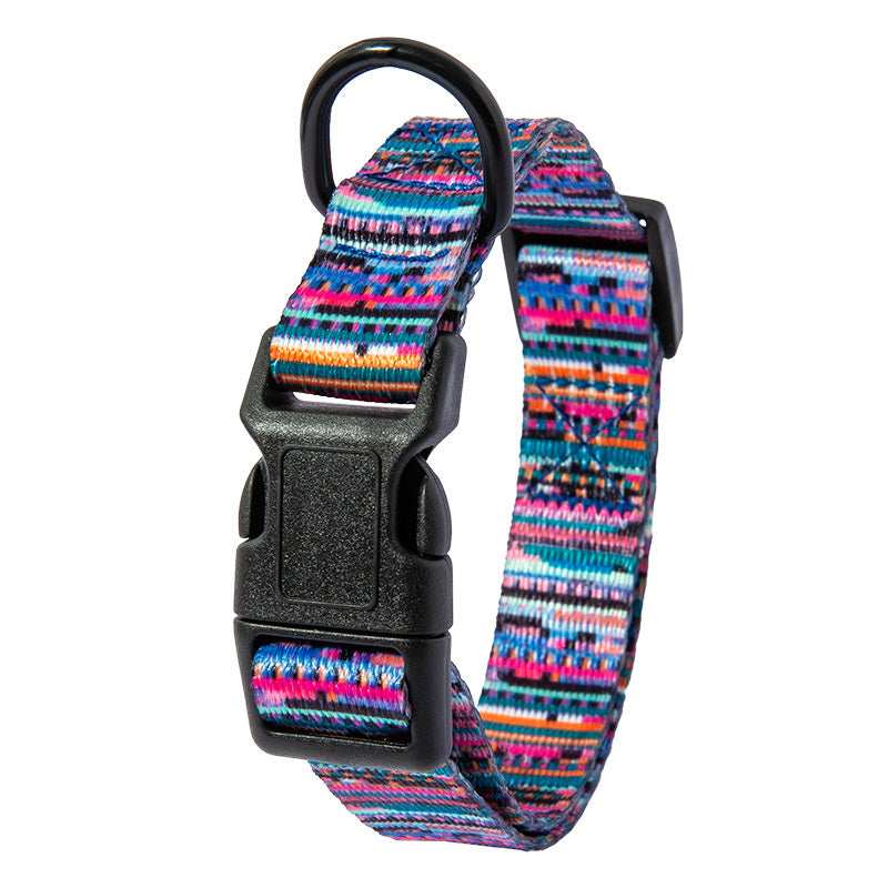 Dog Collar and Leash Set - "Bohemian" Model