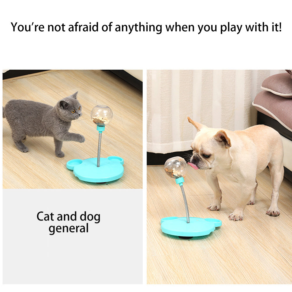 Interaktives Spielzeug für Katzen und Hunde – Mit Saugnapf, Snacks und Minze