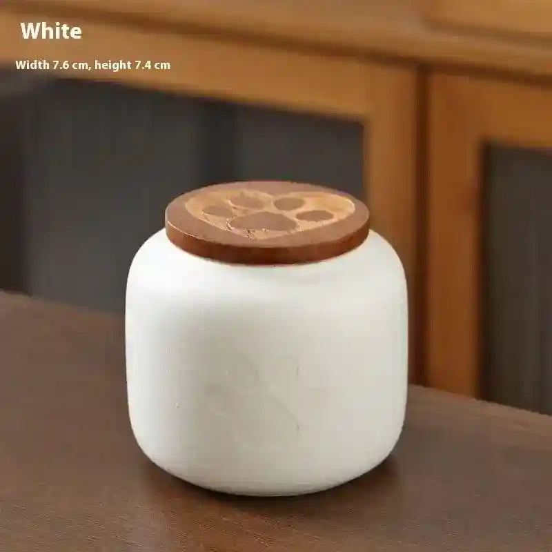 Urna Ceneraria per Cani e Gatti in Ceramica con Zampa by null