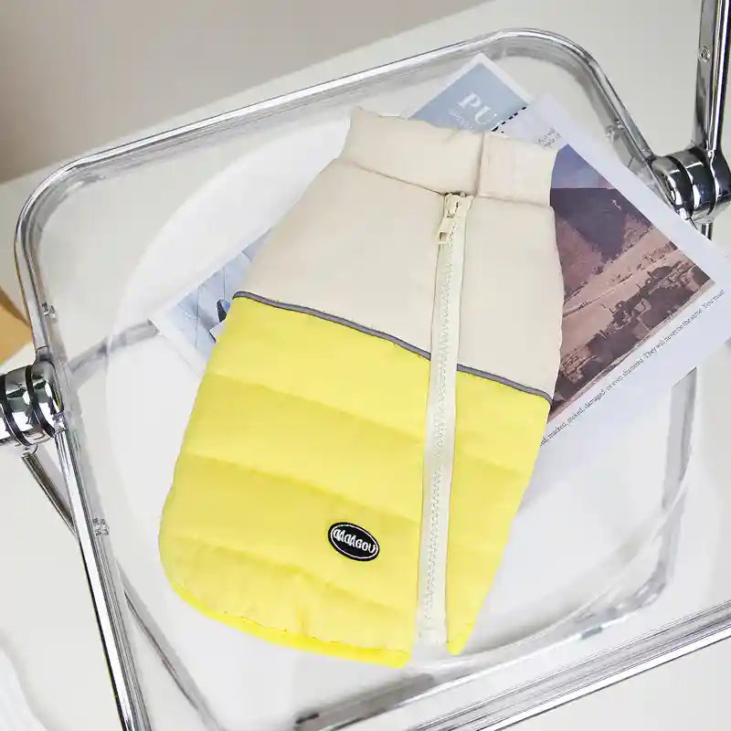 Abrigo para perros Dadagou con cremallera - Impermeable y cortaviento