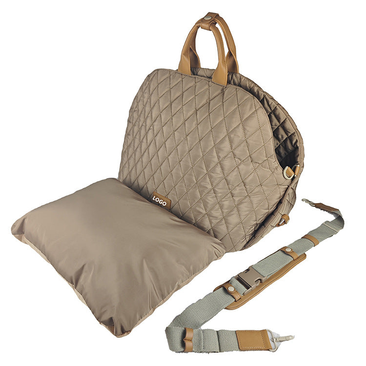 Trasportino Pieghevole Gatti Cani Lusso Manici Pelle by Dog Moda