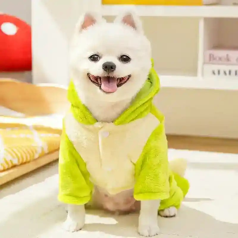 Tutina DINO Dinosauro Cani - Cappuccio Cresta Verde Codina by Dog Moda