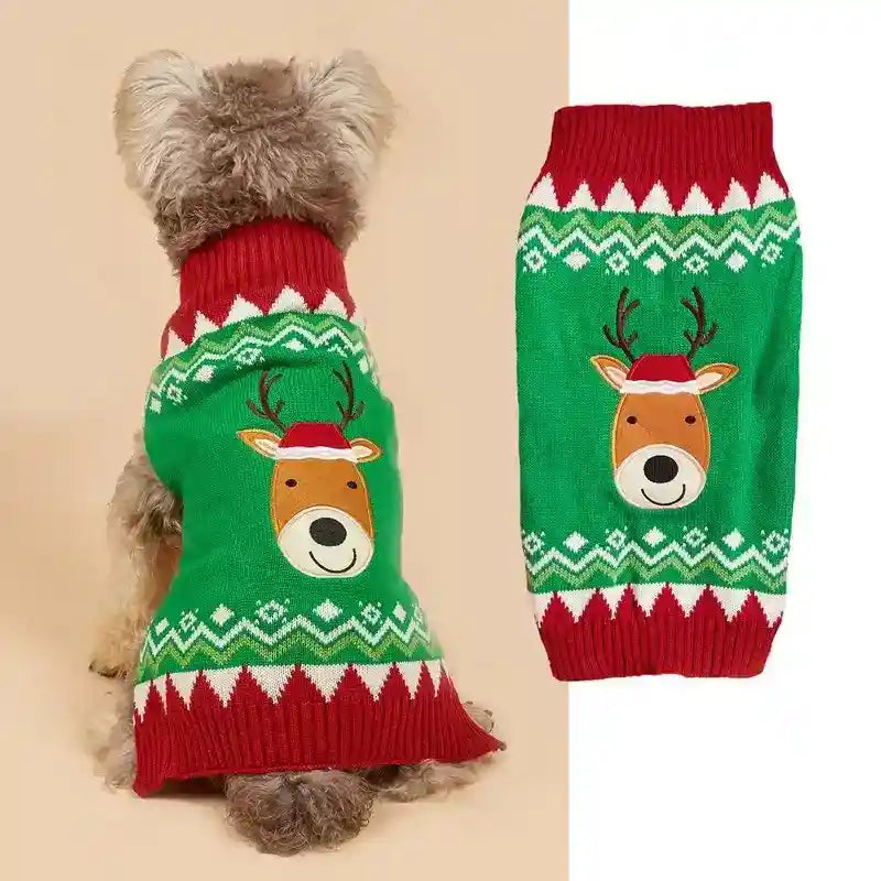 Maglione Natale per Cani - 11 Fantasie Babbo Natale Renne by Dog Moda