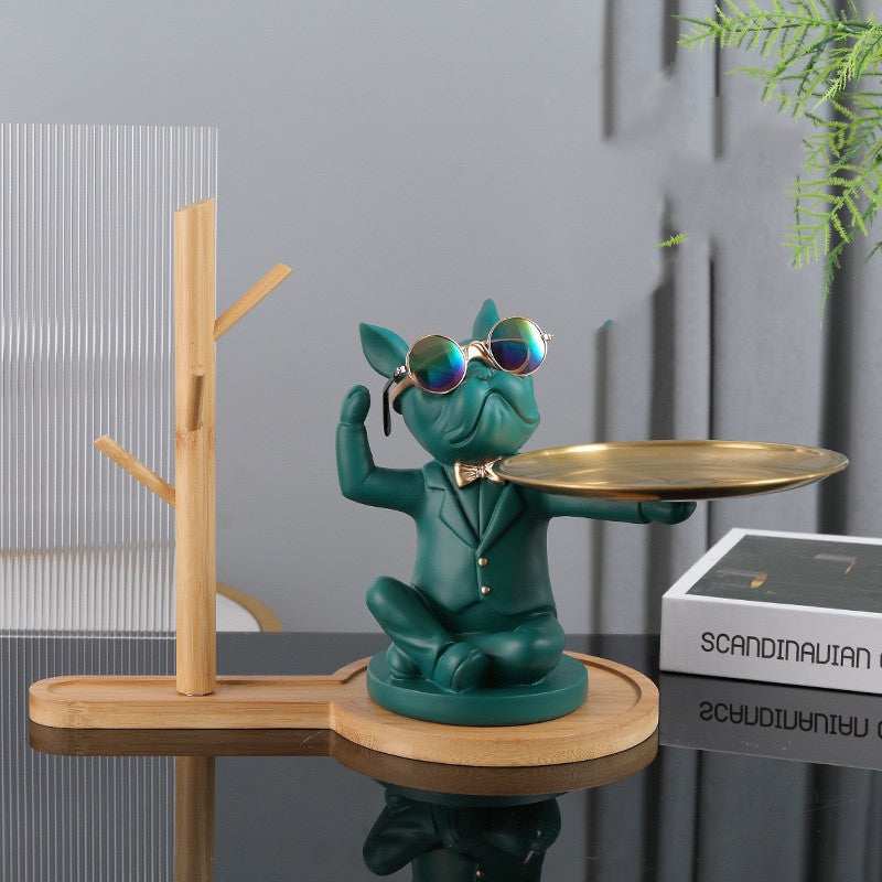 Portagioie Bulldog con Occhiali e Papillon – Design Nordico Colorato