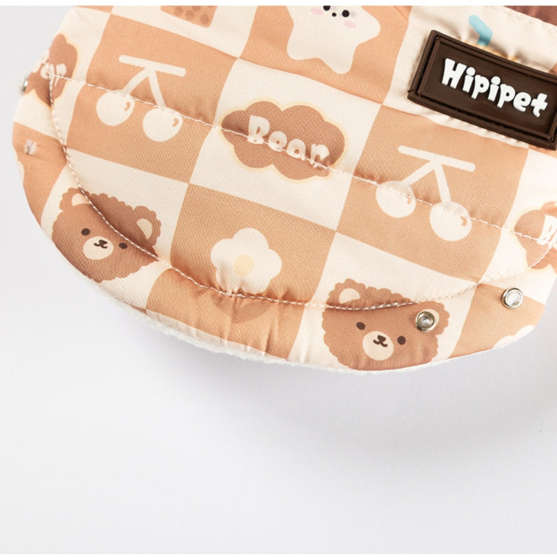 Cappotto Life Cani Smanicato Pile con Orsetto HIPIPET