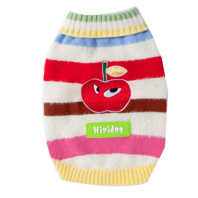 Maglione CHERRY Hipidog - Righe Colorate e Ciliegie