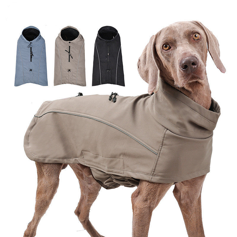 Dog Raincoat "Terrier" Model with Chest Hole and Closure on the Abdomen