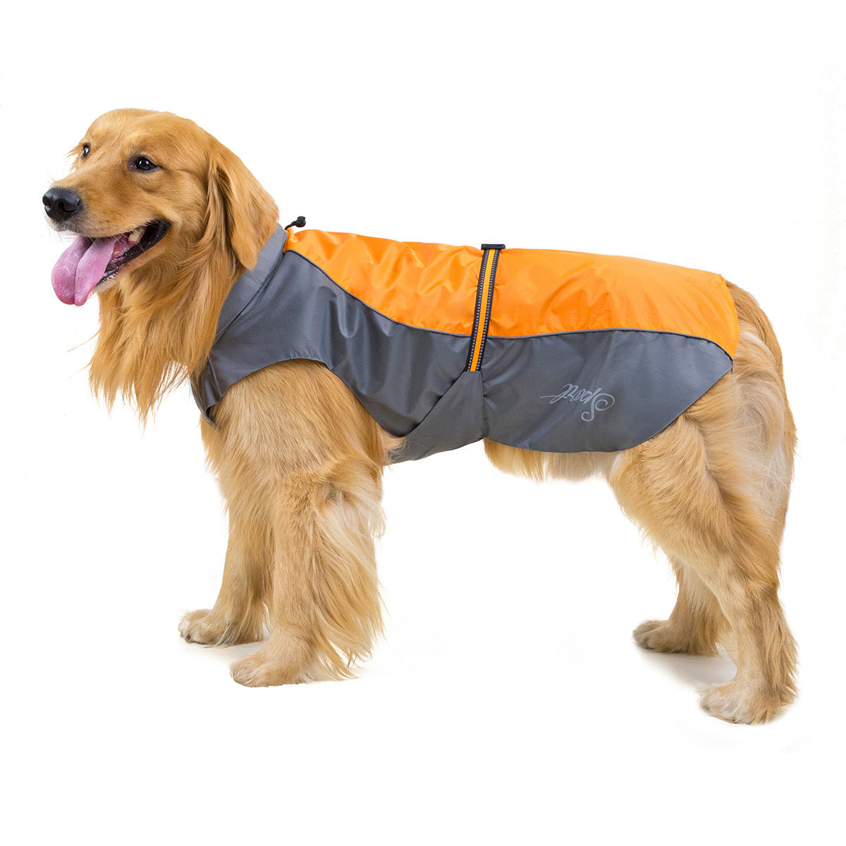 Raincoat for large dogs "Kalm Husky" with safe closure