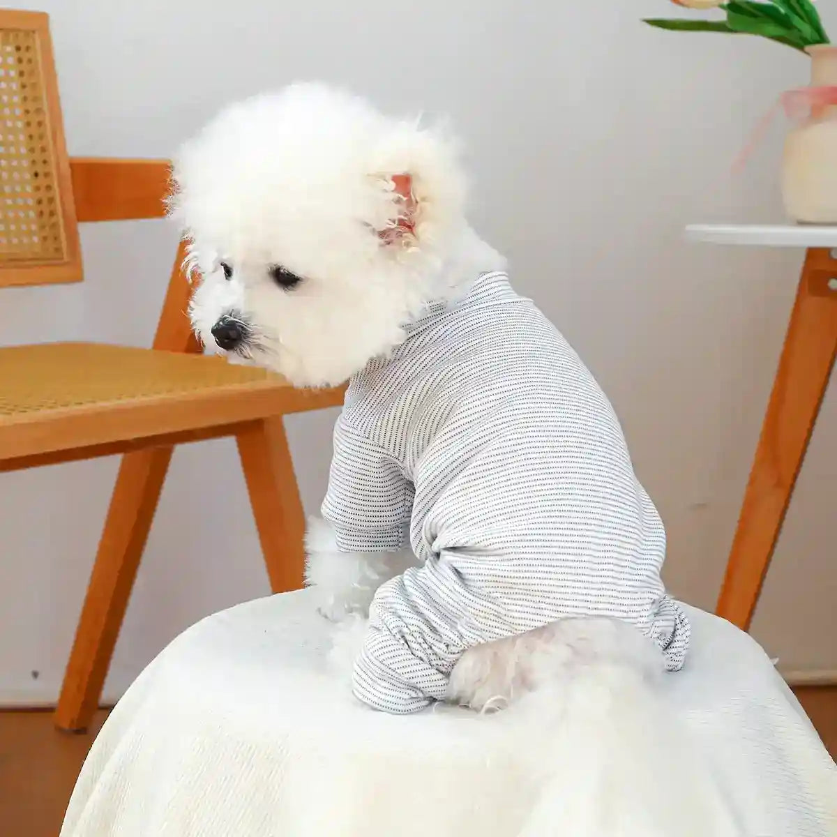 伸縮性4足犬用つなぎ - 冬用パジャマ