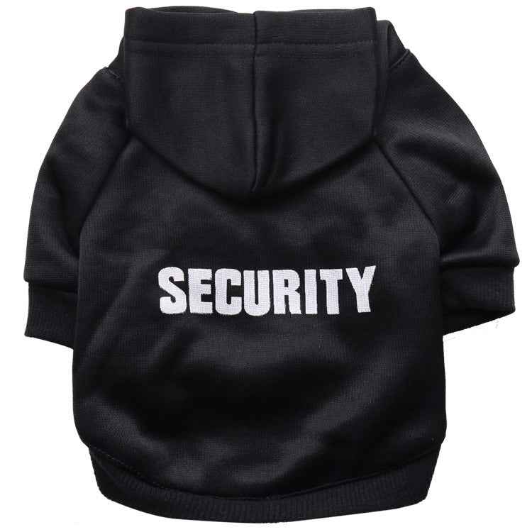 Sudadera con capucha para perros Security - Caliente y a la moda