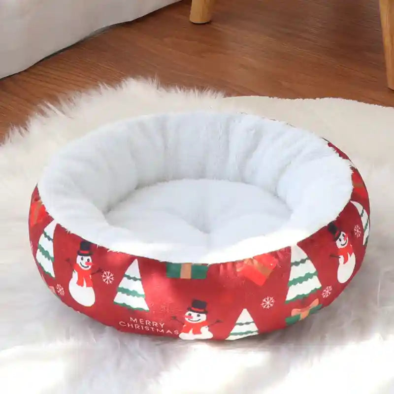 クリスマス用犬猫用ベッド - 暖かいクリスマスクッション