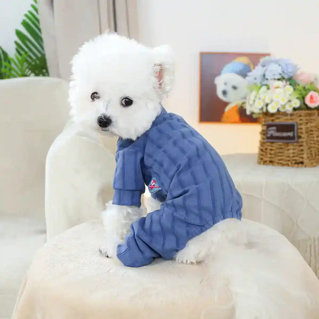 伸縮性4足犬用つなぎ - 冬用パジャマ