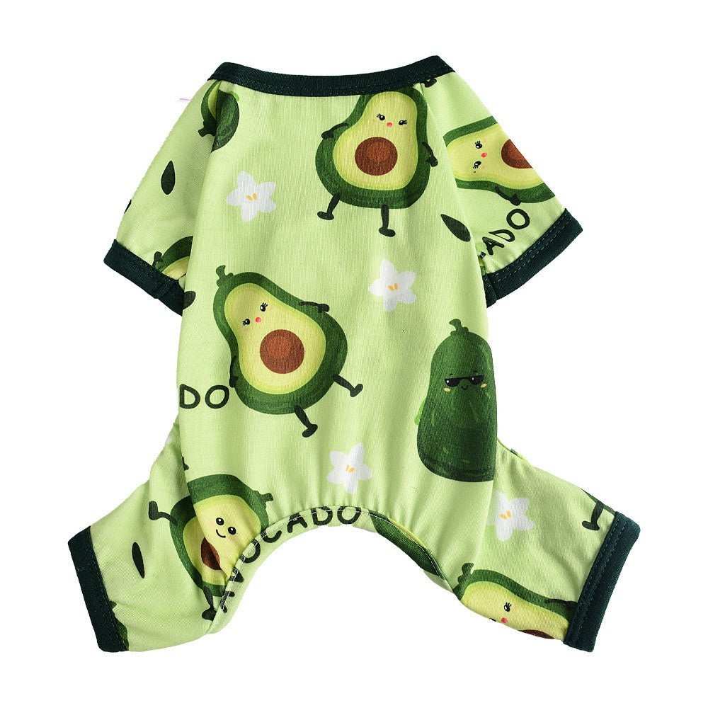 Four-legged "Avocado" dog pajamas in polyester | DogModa
