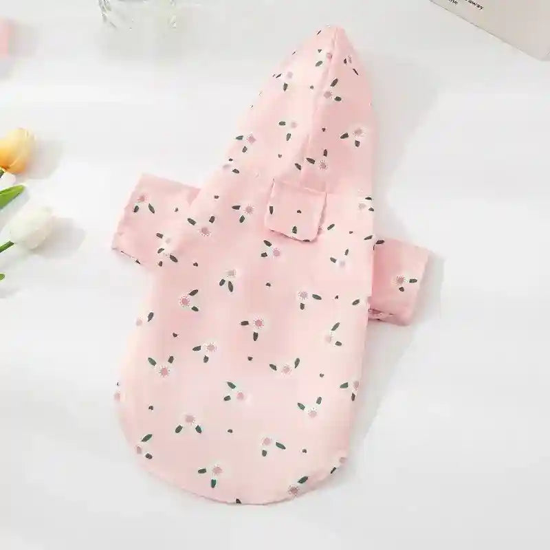 犬用レインコート フード付き - 3つの防水デザイン