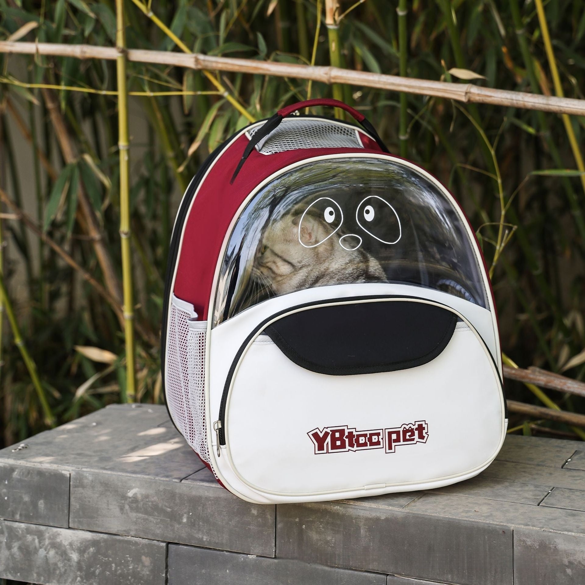 Zaino Trasportino Cani Gatti Panda Cupola Trasparente