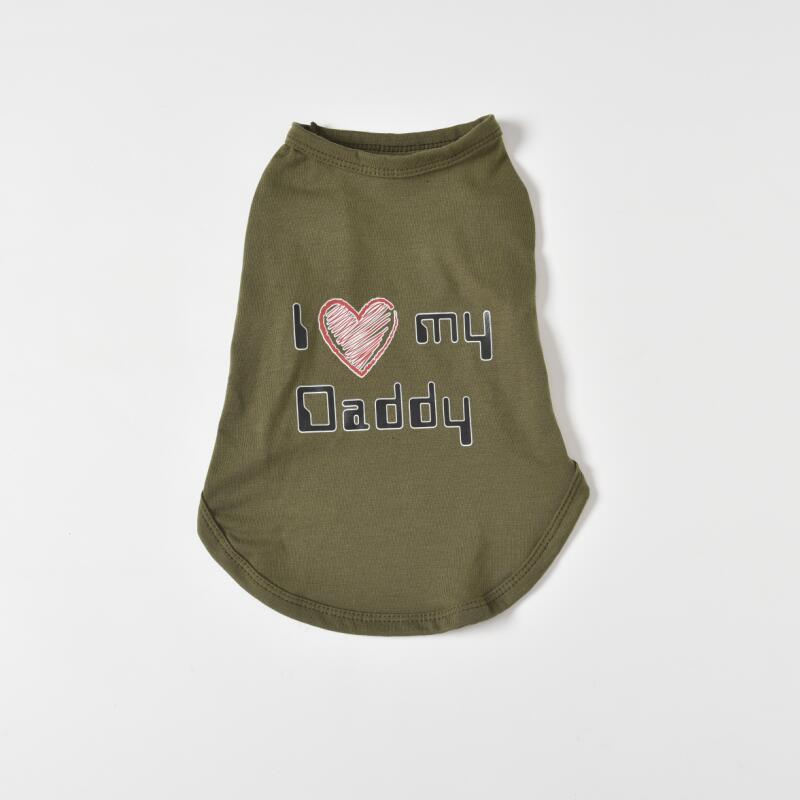 Ärmelloses Hundeshirt "Ich liebe meine Mama"