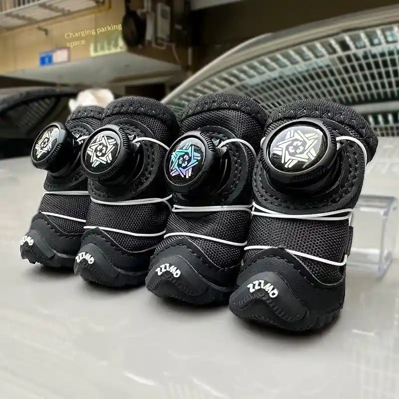 Scarpe Cani Antiscivolo Pile Inverno Sistema Manopola