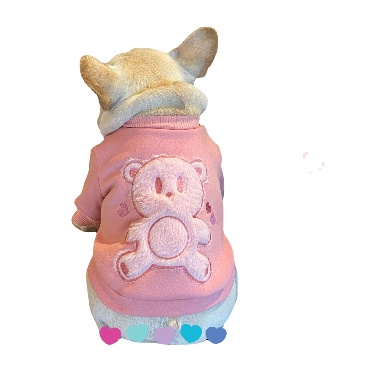 Maglione Cane Rosa Coniglietto - Felpa Bulldog Cuori by Dog Moda