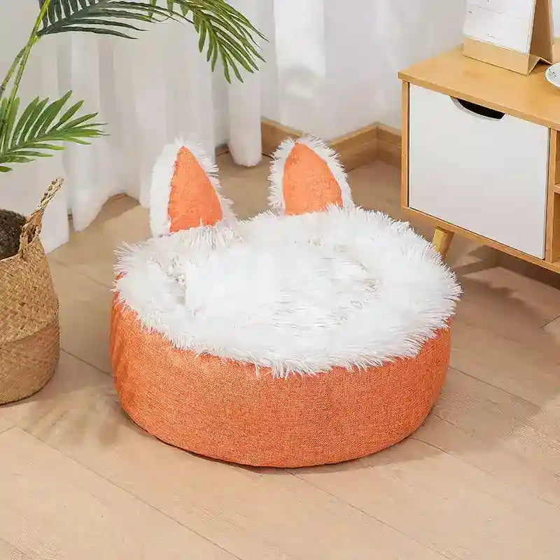 Cuccia Ears per Gatti - Morbida Tana Circolare con Orecchie by Dog Moda