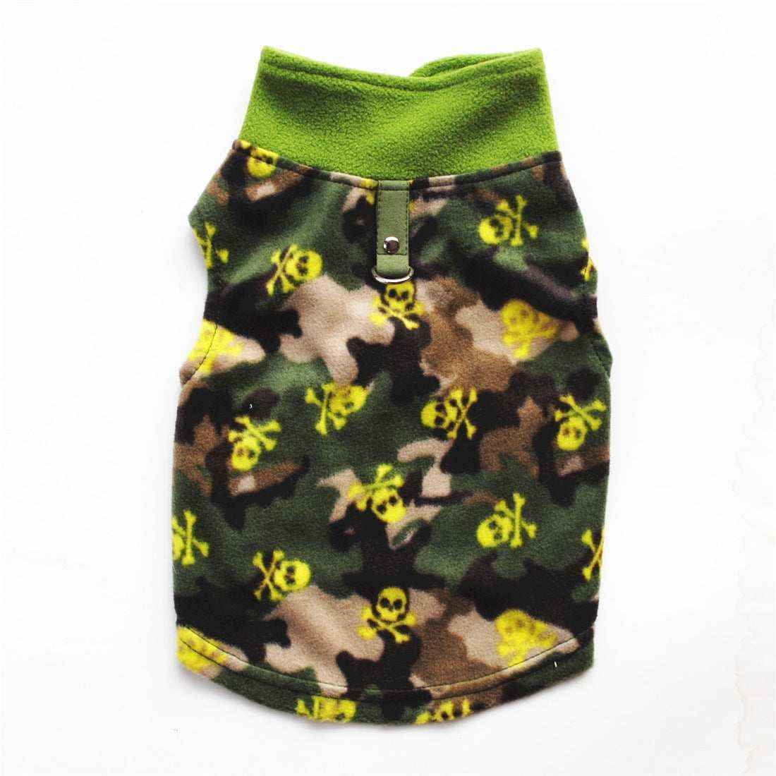 Felpa Invernale Cane "Skull" – Smanicata in Pile con Pettorina by Dog Moda