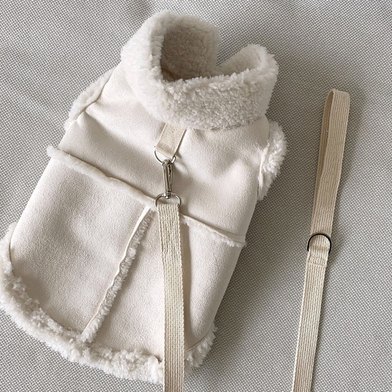 Cappotto Scamosciato con Pettorina per Cani | Dogmoda.it