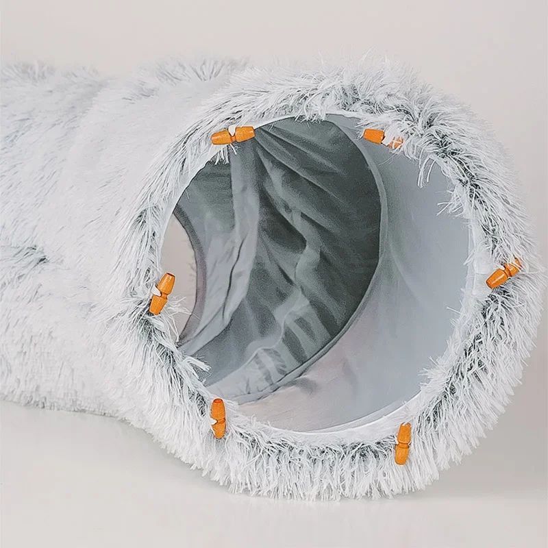 Soft Fleece Cat Play Tunnel – Fun and Comfort for Your Kitty