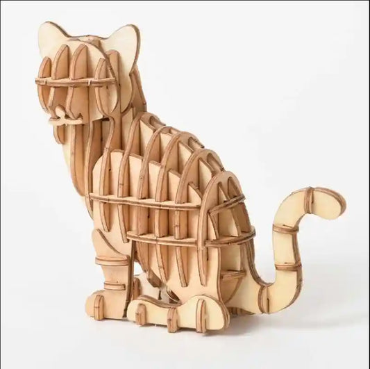 Puzzle 3D Legno Animali - Gioco Educativo Cane Gatto by Dog Moda