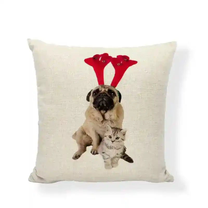 Fodera Cuscino Natalizia con Razze di Cani by Dog Moda