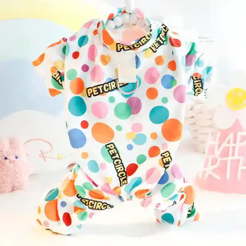 Tutina colorata per cani “Pet Circle” in cotone con anello by Dog Moda
