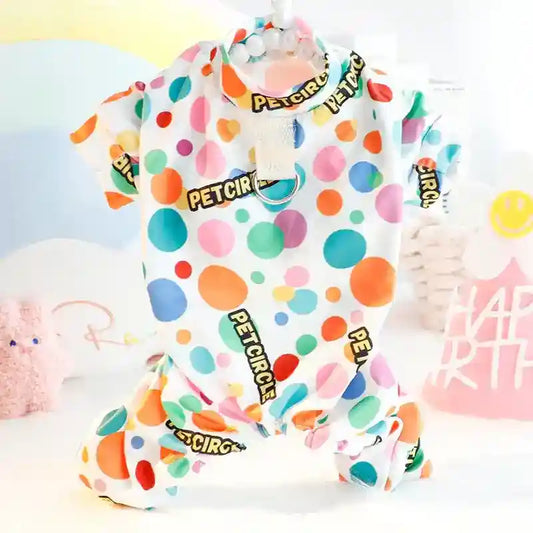 Tutina colorata per cani “Pet Circle” in cotone con anello by Dog Moda