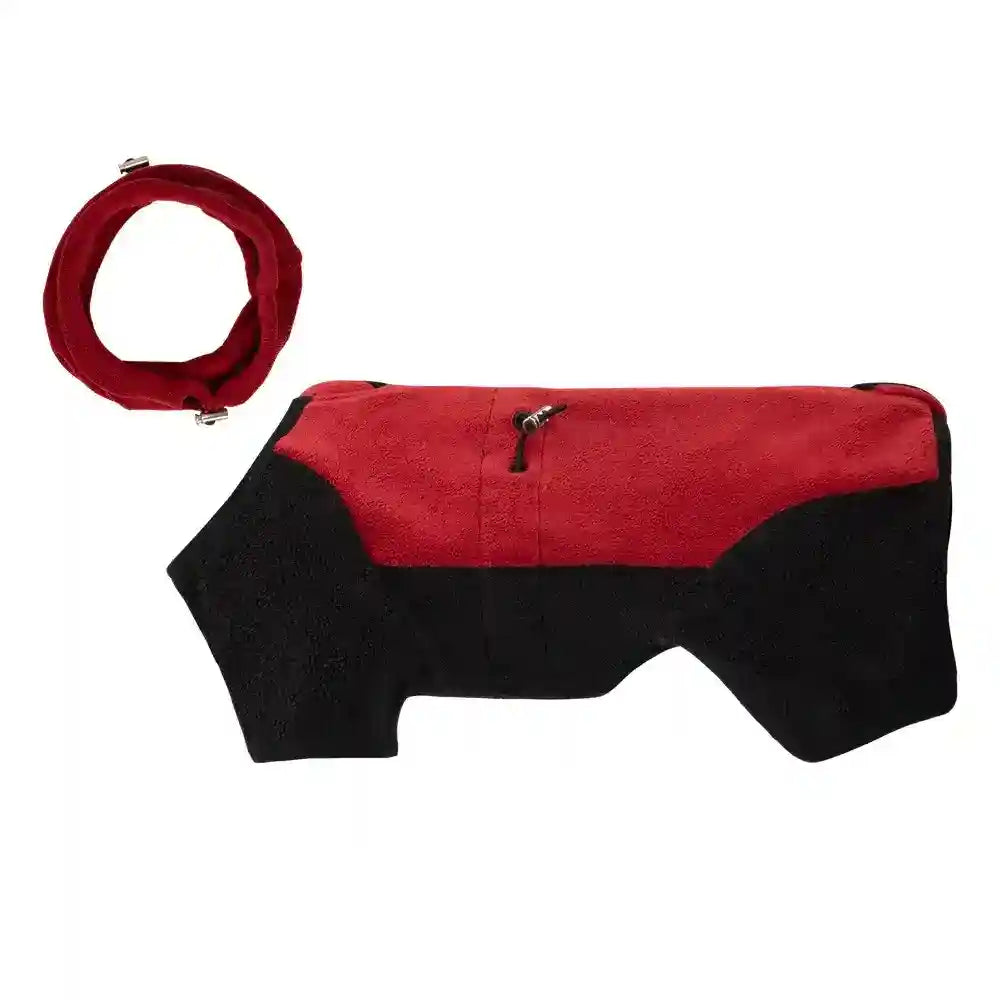 Abrigo de Forro Polar para Perros Focus con Cremallera y Bolsillo - Invierno