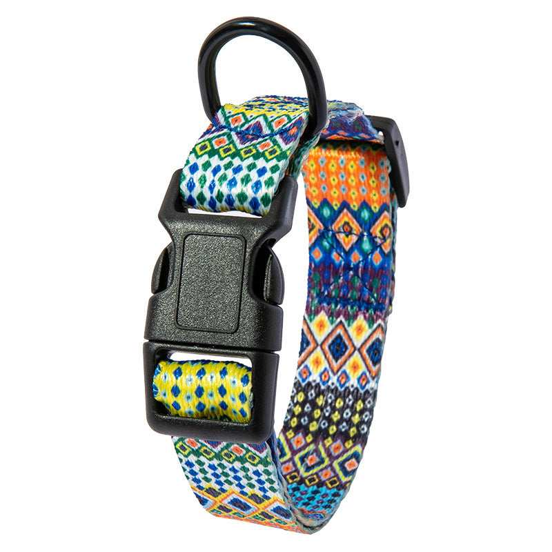 Dog Collar and Leash Set - "Bohemian" Model