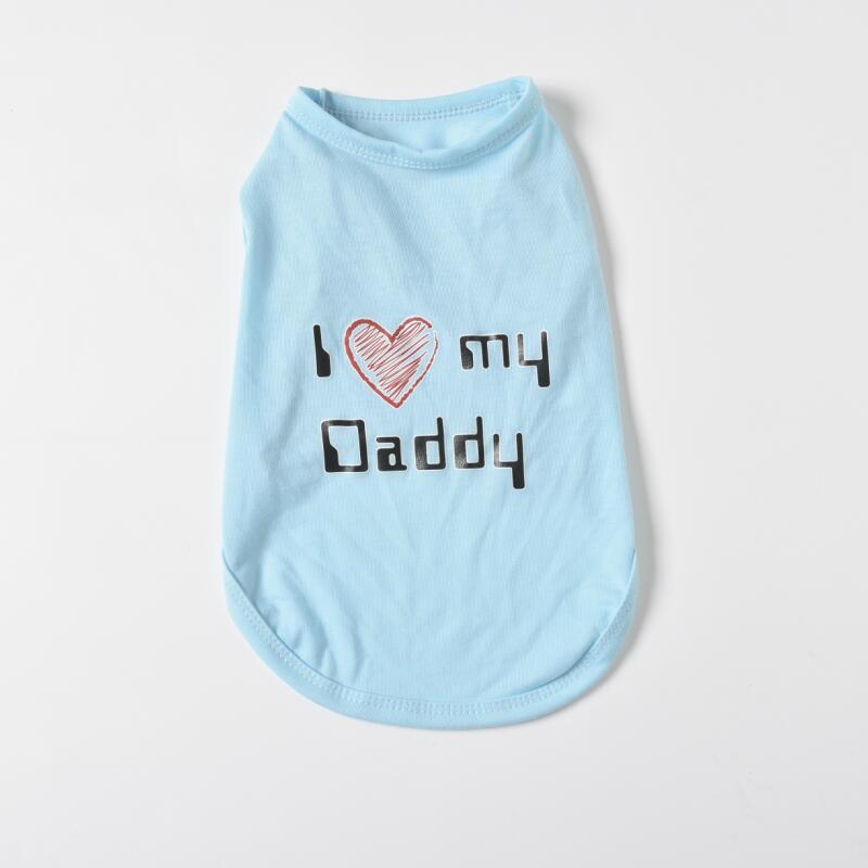 Ärmelloses Hundeshirt "Ich liebe meine Mama"