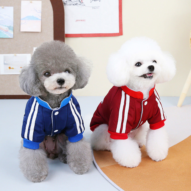 "Stronger" Fleece Dog Coat with Zip and Button Closure
