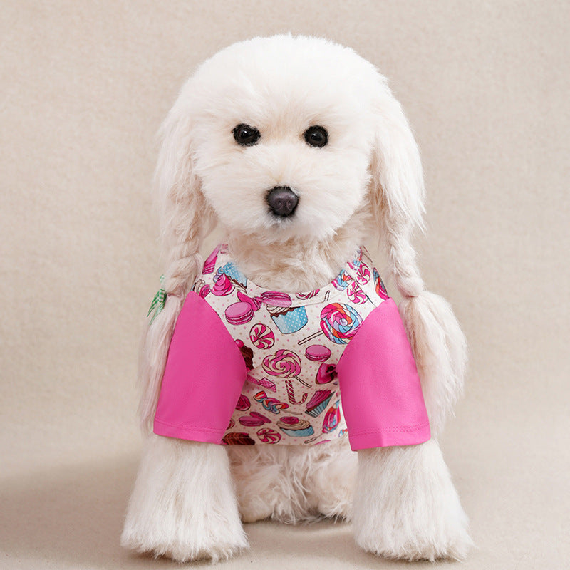 MAGLIETTA COLORATA PER CANI TAGLIE PICCOLE E MEDIE | FANTASIE CUPCAKE, KOALA, DINOSAURI... - Dog Moda