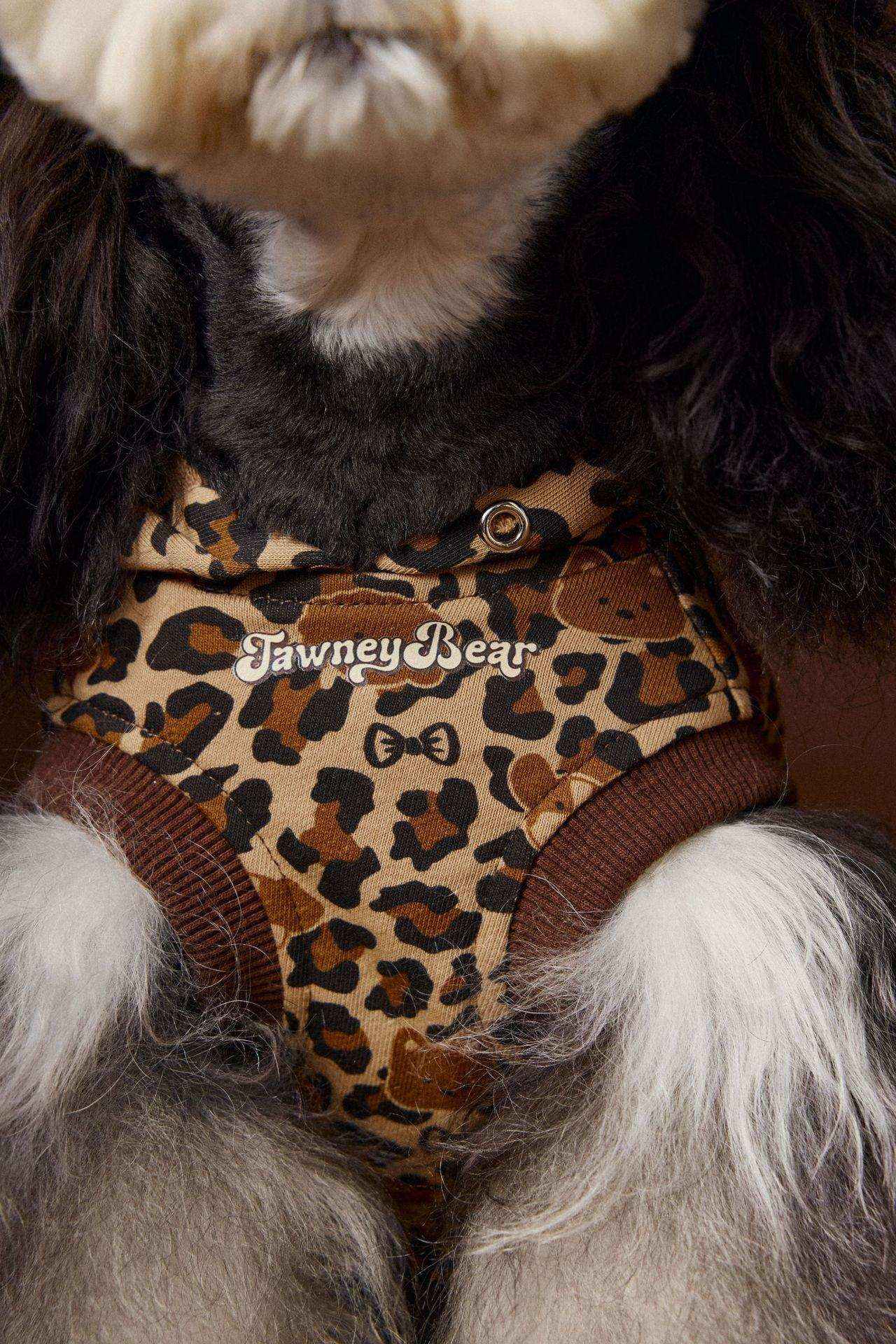 Maglia Tawney Bear Leopardata con Cappuccio - Smanicata by Dog Moda