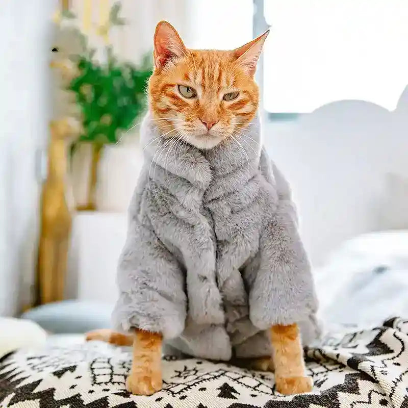 Cappotto in Eco-Pelliccia per Gatti "McQueen" - Caldo e Elegante by Dog Moda