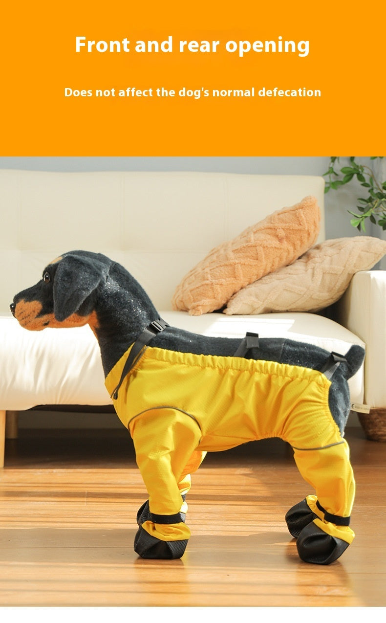 Pantaloni Impermeabili per Cani con Scarpe | Antipioggia e Vento